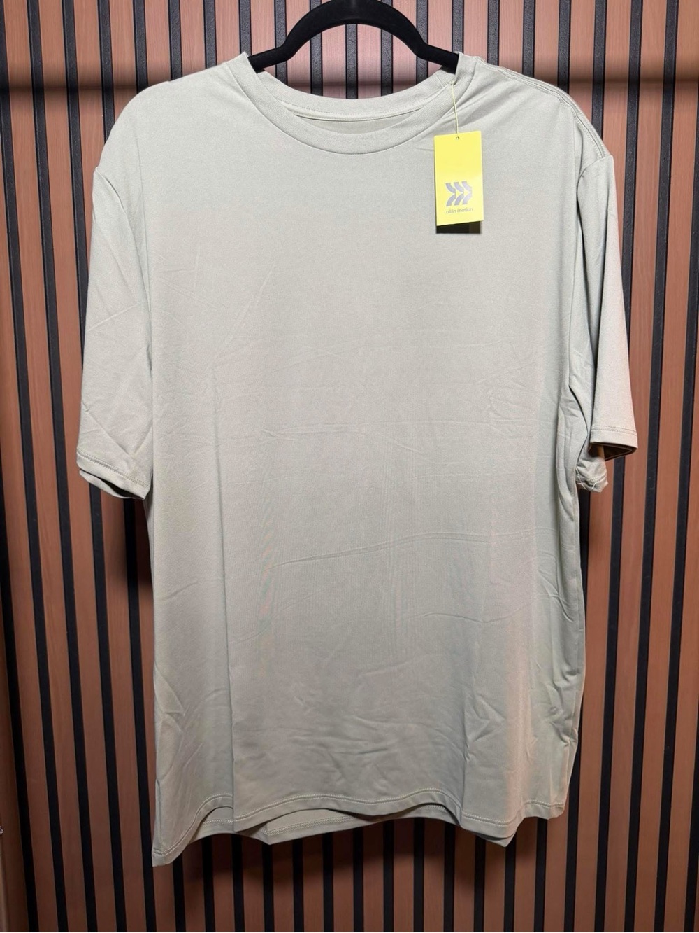 Mens All in Motion Light Sage Men's Crew Neck T-Shirt